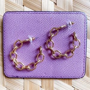Gold Chain Hoop Earrings💫